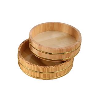 Bambus Ecológico Borde Dorado <span class=keywords><strong>Sushi</strong></span> Tazón Plato Cubo Lavabo con Característica - Product Image 1