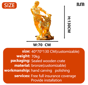 Fuentes Decorativas de Latón Fundido con Figuras y Leones para Decoración de Plazas - Product Image 3