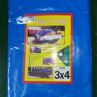 Bâche imperméable ignifuge double face en PE bleu de grande taille et très résistante, couverture de protection extérieure polyvalente