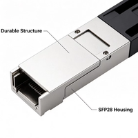 Kabel DAC 25G SFP28 dengan Kehilangan Penyisipan Rendah 30AWG Twinax ke 25G SFP28 DAC, Desain Konstruksi Pull Tab Release yang Mudah, Desain Pemasangan yang Mudah