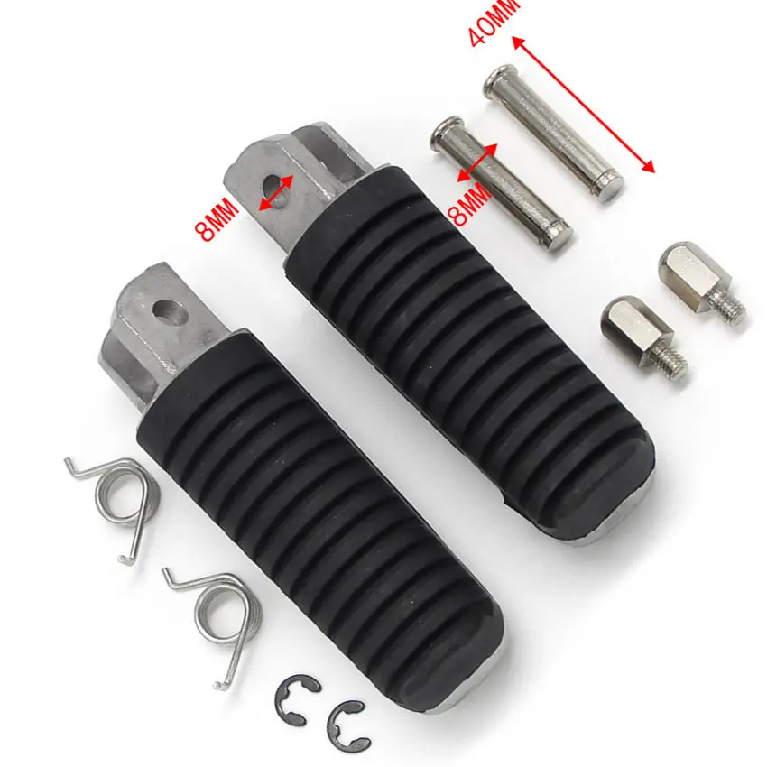 Motorcycle Front Footrest Foot pegs For Yamaha FZS600 FAZER FZS1000 FZX250 ZEAL FZX750 SRV250 XJ400 XJ900 XJR1200 XJR1300 YZF600