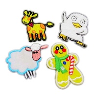 Patchs brodés en chenille personnalisés en forme de cerf de dessin animé pour vêtements de bébé