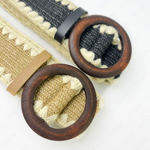 <span class=keywords><strong>Ceinture</strong></span> en paille tressée avec boucle en bois de 2 pouces de large, <span class=keywords><strong>ceinture</strong></span> élastique en rotin, <span class=keywords><strong>ceinture</strong></span> fine en <span class=keywords><strong>raphia</strong></span> pour femmes, <span class=keywords><strong>ceinture</strong></span> de robe - Product Image 5
