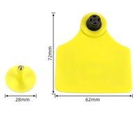 Étiquette RFID UHF ISO18000-6C personnalisée avec logo pour la gestion du bétail