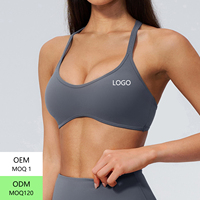 Soutien-gorge de sport respirant à haute élasticité et compression, séchage rapide, dos croisé, pour femme, idéal Pilates, fitness, yoga