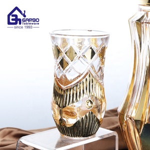 Vàng màu nước thủy tinh bình thiết lập kỳ nghỉ món quà uống Set với 6 ly thủy tinh 7 miếng thủy tinh sang trọng <span class=keywords><strong>Jug</strong></span> và Pitcher Set - Product Image 6