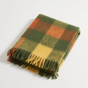 Dahai Thiết Kế Mới 100% Lambswool Dệt Chăn Chăn Len Chăn Cho Mùa Đông Với Fringe Chăn - Product Image 1