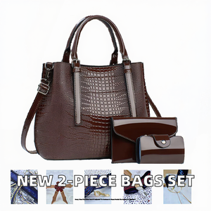 Juego de Bolsos Tote Casuales de 2 Piezas para Mujer, Novedad 2025, Bolsos de Mano de Lujo de Diseñador de Alta Calidad, Cierre de Cremallera, Material de PU, Cierre de Nylon - Product Image 2