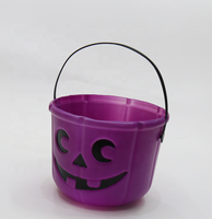 Seau à bonbons en plastique pour enfants Pafu, idéal pour les fêtes d'Halloween, avec poignée, conteneur à bonbons, seaux à bonbons en forme de citrouille pour Halloween