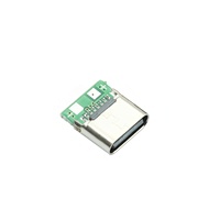 Connecteur USB Type C Femelle avec Module PCB 2 Pads Soudés 5A 30 Milliohms pour la Charge