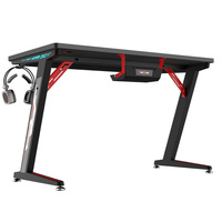 Table de jeu réglable en métal lumière LED multifonction PC ordinateur portable étude travail ordinateur bureau assemblé bureau