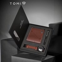 T080 TOMI Brand Penjualan Langsung Pabrik Set Hadiah Pria Populer: Jas Bisnis, Dompet, Jam Tangan, Pulpen, Jam Tangan Quartz, Hadiah Pria dengan Kotak