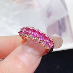 خاتم خطوبة وزواج فريد من الفضة الإسترلينية عيار 925 مع حجر الجمشت الطبيعي، خواتم عصرية مصنوعة يدويًا ومعتمدة من CMA للأزواج - Product Image 1