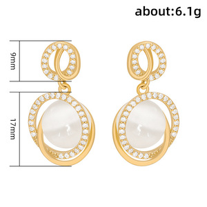 Orecchini Pendenti Geometrici a Occhio di Gatto per Donne, Orecchini 3D per Uso Quotidiano e Feste, Gioielli alla Moda - Product Image 5