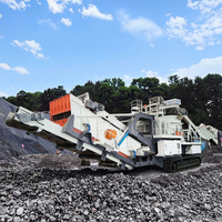 Concasseur à mâchoires de type chenille, station de concassage mobile, moteur diesel-hydraulique, roulement de moteur à haut rendement, engrenage pour pierre