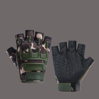 Gants tactiques mi-doigts camouflage pour hommes, pour la boxe, la moto, la conduite en extérieur, la protection sportive, le fitness, en cuir artificiel