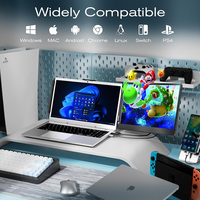 Moniteur portable S1 14 pouces 1080P FHD avec écran latéral supplémentaire, compatible avec Windows, Mac, Chrome, panneau IPS