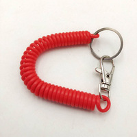 Porte-clés spirale rétractable à ressort anti-vol Anti-perte cordon extensible porte-clés de sécurité porte-clés extensible en métal
