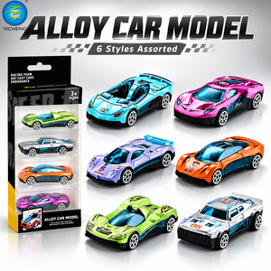 Modellini di Auto da Corsa in Metallo Pressofuso 1:64, 6 Stili Assortiti, Vernice Perlata, Auto Sportive Scorrevoli, Set Regalo per Bambini - Product Image 1