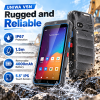UNIWA V5N Android 15 PDA Industriel 5,5 Pouces IP67 Ordinateur Portable Robuste avec NFC Frontal et 4G LTE