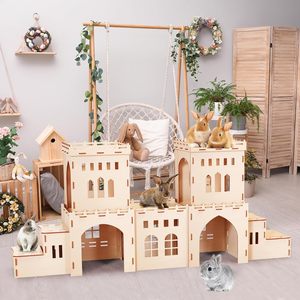 Énorme château de lapin <span class=keywords><strong>cachette</strong></span> <span class=keywords><strong>maison</strong></span> de lapin 5 maisons <span class=keywords><strong>cachette</strong></span> de lapin en bois adaptée à l'intérieur <span class=keywords><strong>maison</strong></span> de jouet de lapin et château de noix de <span class=keywords><strong>cachette</strong></span> - Product Image 5
