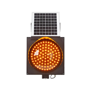 Luz de Advertencia de Tráfico LED Amarilla Intermitente Solar Chuang An Yue de 300 mm, Modelo CS-SW-405A, de Alta Luminosidad para Intersecciones Escolares - Product Image 2
