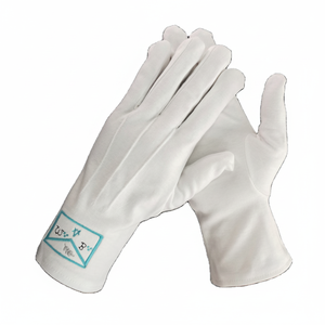 Guantes de algodón unisex, suaves y transpirables OEM, bordado de masón Regalia por proveedor, elásticos para uso en exteriores para mujeres - Product Image 1