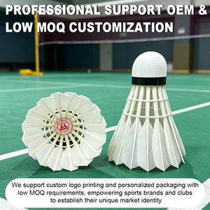 Volant de badminton professionnel SNOWPEAK T2 en plumes d'oie de quatrième qualité, durable, haute performance, avec logo personnalisé et faible MOQ - Product Image 6