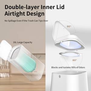 OKKPETS Sistema di Smaltimento Rifiuti per Lettiera Gatti 16L, per Lettiera, Rifiuti di Cani e Pannolini, Contenitore per Rifiuti di Lettiera, Bidone per Animali Domestici - Product Image 2