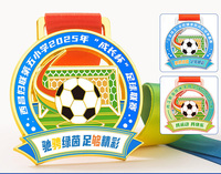Médaille de récompense de football personnalisée en alliage de zinc durable avec design gravé pour les tournois de championnat