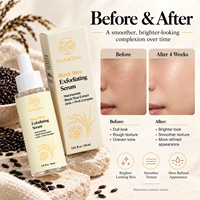 Sérum exfoliant au niacinamide, AHA, PHA, à base de riz noir fermenté, purifiant les pores, équilibrant l'huile, lissant et éclaircissant le teint