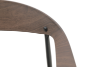 Chaise de salle à manger moderne minimaliste économique à structure métallique bon marché fauteuil de bureau à dossier en plastique grain de bois