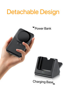 Banque d'alimentation magnétique 5000 100000mah 4 en 1 avec base de charge sans fil <span class=keywords><strong>amovible</strong></span> pour <span class=keywords><strong>Iphone</strong></span> Iwatch et airpods - Product Image 5