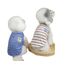 Mignons vêtements rayés pour animaux de compagnie pour chiens et chats minces tenues de manteau de chiot petits chiens gilet chemise pour animaux de compagnie pour le printemps, l'été et l'hiver