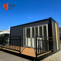 Villa modulaire préfabriquée en structure acier légère, maison conteneur extensible pour cabane de villégiature ou bureau