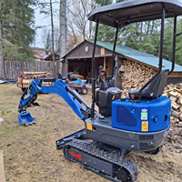 USA Euro Ventes d'entrepôt local Miniexcavator 1 tonne sur chenilles Petite machine de terrassement Minipelle avec EPA/CE/EURO 5