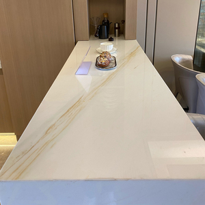 Goldtop OEM/ODM Modern Polished Transparent Golden Cloud Onyx <b>Marble</b> Natural Stone Big Slab for Vanity Countertop - Product Image 2