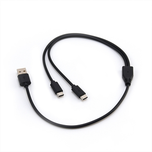 Großhandel Dual Micro USB C Kabel Splitter Y Kabel 20cm 30cm Formtyp Schnell ladung 2 1 USB Kabel für 2 Telefone Drucker - Product Image 5
