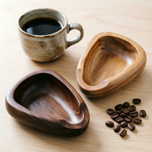 Vassoio dosatore per caffè in noce, tazza dosatrice a forma di barca, piatto per la separazione dei chicchi, raccoglitore per tazze da espresso - Product Image 4