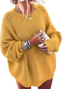 <span class=keywords><strong>Pull</strong></span> surdimensionné décontracté pour femmes avec logo en relief manches chauve-souris col montant <span class=keywords><strong>pull</strong></span> hauts <span class=keywords><strong>pull</strong></span> en tricot épais - Product Image 3