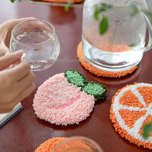 Kits de fabrication d'accrochage de tapis, kit de tapis à crochet de loquet, broderie artisanale de laine à tricoter bricolage avec poinçon, fabrication facile - Product Image 2