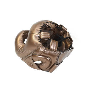 เครื่องป้องกันศีรษะแบบหนังสามารถปรับแต่งได้เครื่องป้องกันศีรษะแบบพกพา MMA และชกมวย - Product Image 3