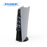 Ventilateur de refroidissement externe USB DOBE pour PS5 avec lumière bleue pour accessoires de jeu Playstation 5 - 3 ventilateurs à clipser