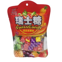 Sucre suisse 100g, mélange de fruits au goût agréable bonbon nostalgique moyen gonflable emballage de bonbons mous sucre nourriture