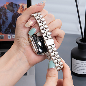 Correa <span class=keywords><strong>de</strong></span> Acero Inoxidable Delgada para Reloj <span class=keywords><strong>Apple</strong></span>, Correa <span class=keywords><strong>de</strong></span> Metal para Reloj <span class=keywords><strong>de</strong></span> 46 mm, 45 mm, 44 mm, 49 mm, 40 mm, 41 mm - Product Image 2