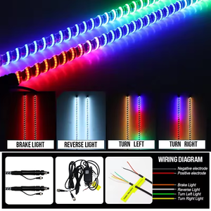 New 3ft 4ft 5ft đuổi theo RGB app-kiểm soát roi ánh sáng với COB LED sáng mạnh UTV ATV roi ăng ten cờ cực ánh sáng - Product Image 3
