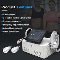 Promotion - Stimulateur Musculaire Portable 2-en-1 HiF EM RF EMS avec 2 Poignées pour Sculpture Corporelle