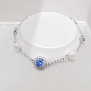 Pulsera de plata de ley 925 con perlas vintage, joyería fina de lujo, ajustable, para mujer, ideal para el verano. - Product Image 5