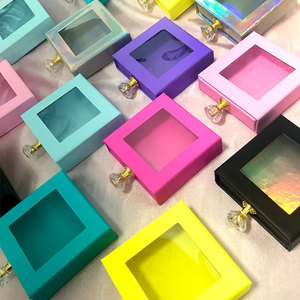 Wholesale Eyelash Packaging Boxes Stock Private Label Empty Eyelash Vendor Customized Boxes