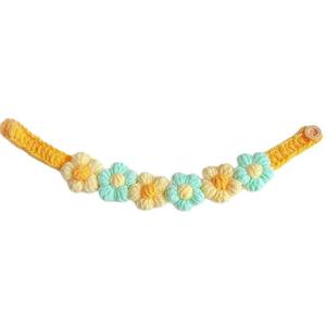 قطع هودي كروشيه منسوجة يدويًا ، أوشحة قلادة صغيرة ، كلب قابل للتعديل/(مع أقواس)-للزينة الاحتفالية - Product Image 6